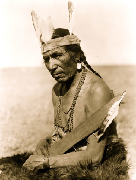 Fat Horse with insignia of a Blackfoot soldier 1927