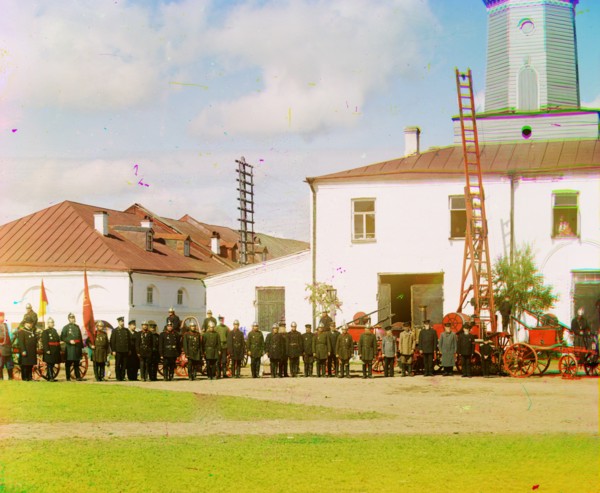 ire squad in the city of Vytegra. [Russian Empire] 1909