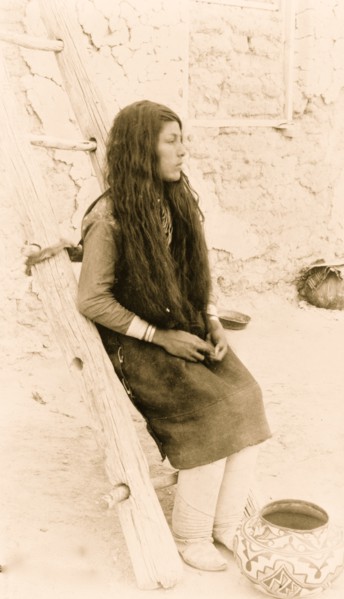 Pueblo Maiden, Isleta, N.M. 1890