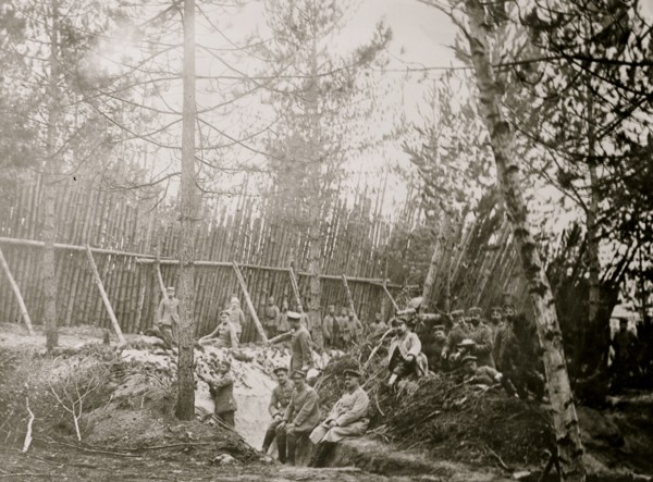 German trenches & screen