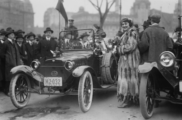 Golden Flyer leaving N.Y., 4/6/17 with Claire Rochester 1917