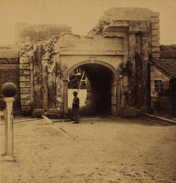 Exterior of sally port, Fort Moultrie, outside, March 1865 1865