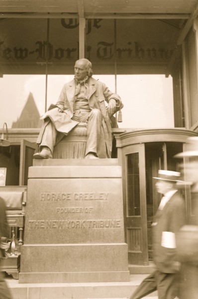 Horace Greely Statue nown