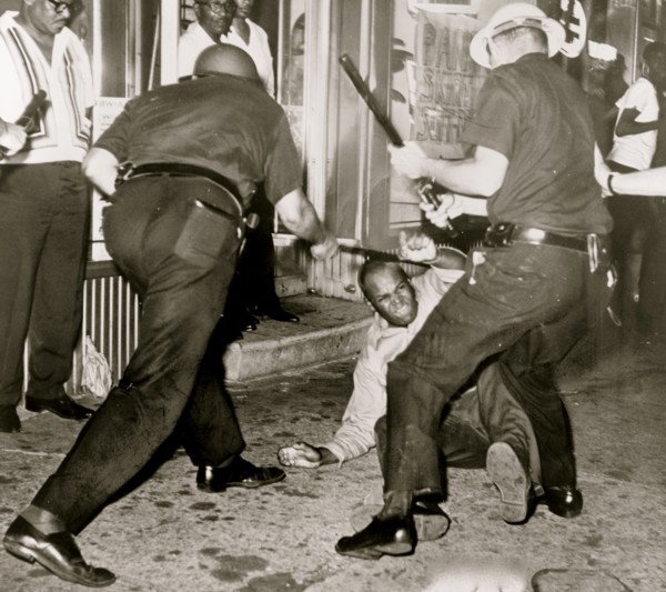 Incident at 133rd St. and Seventh Ave. last night as Harlem was torn by disorder  1964