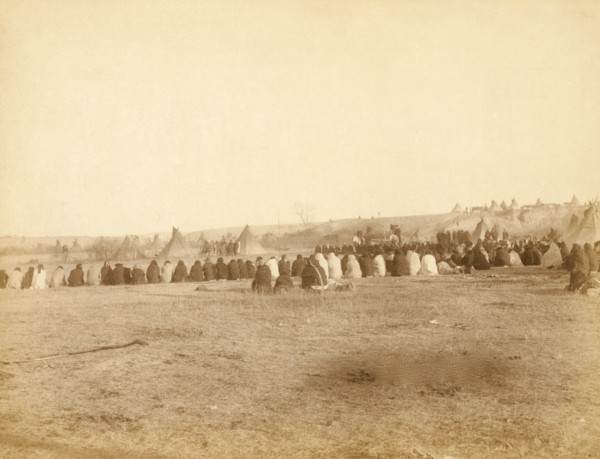 Indian Council in Hostile Camp 1890