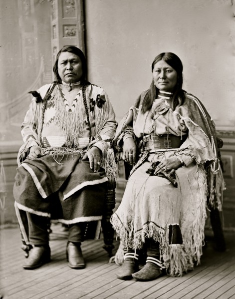 Indian Group. Chief Ouray & Chipeta (Ute Tribe) 1880