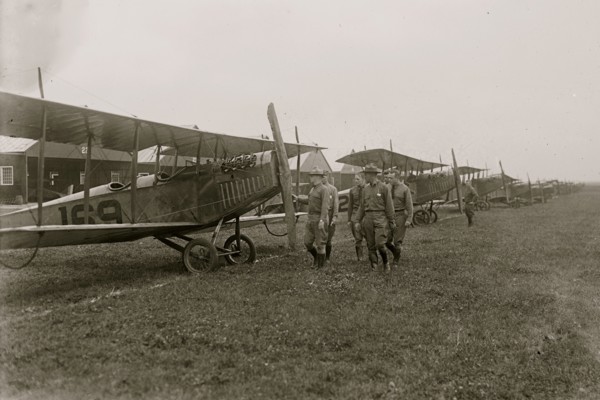 Maj. W.G. Kilner inspecting