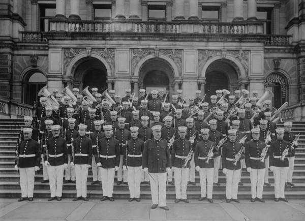 Marine Corps Band on Front of steps to the Executive Office Building