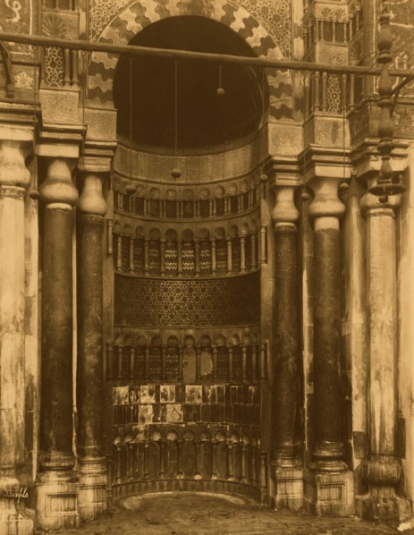 Mihrab in the Mosque of Sultan Qalawun, Cairo, Egypt. 1880