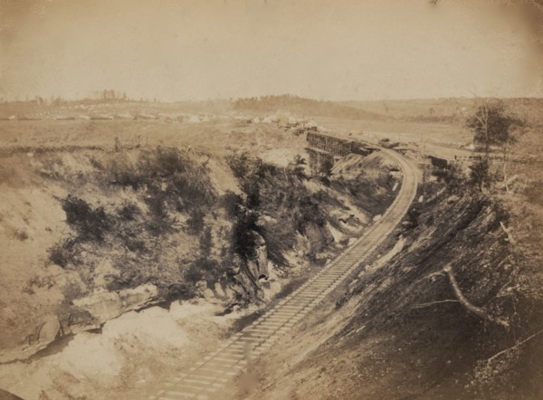 Military railroad bridge across Potomac Creek, on the Fredericksburg Railroad 1863