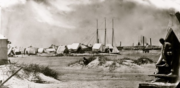 Morris Island, South Carolina. July or August 1863. Unidentified camp 1863