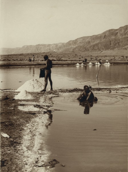 Salt Mining from the Brine Rich Deposits around the Dead Sea 1920