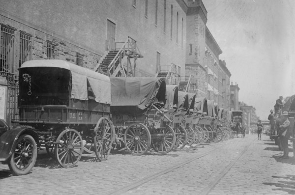 New York National Guard Baggage Train Empty but Ready to be stocked for Transport to Mexico