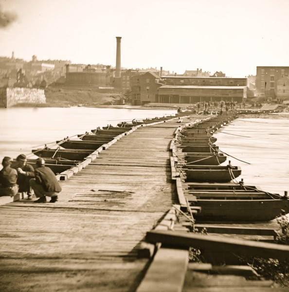 Petersburg, Virginia. Pontoon bridge 1865