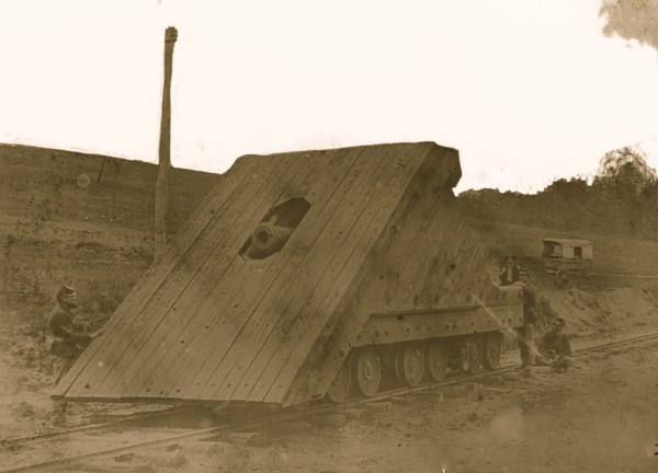 Petersburg, Virginia. Railroad battery 1864