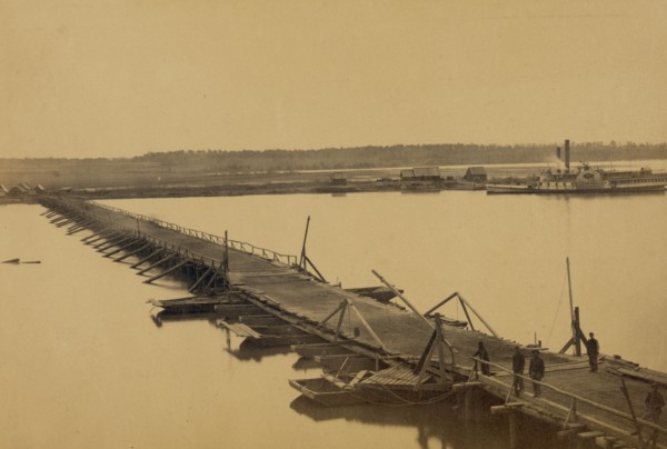 Bridge built by Engineer Corps, James River 1863