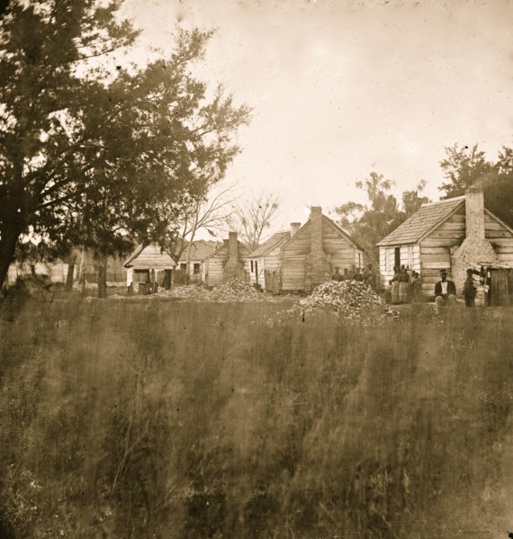 Port Royal, South Carolina. Slaves quarters 1862