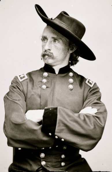 Portrait of Maj. Gen. (as of Apr. 15, 1865) George A. Custer, officer of the Federal Army] 1863