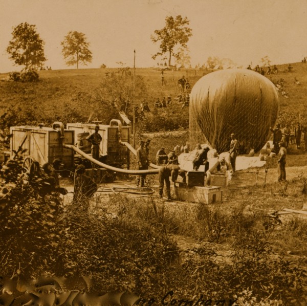 Professor Lowe's military balloon near Gaines Mill, Virginia 1862