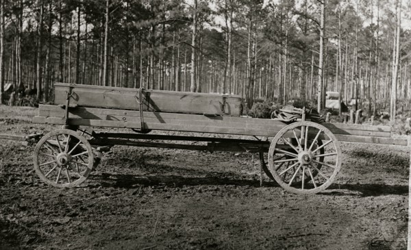 Rappahannock Station, Virginia. Canvas pontoon wagon, 50th New York Engineers 1864