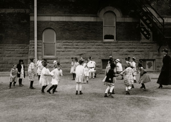 Recess at the Jefferson School 1917
