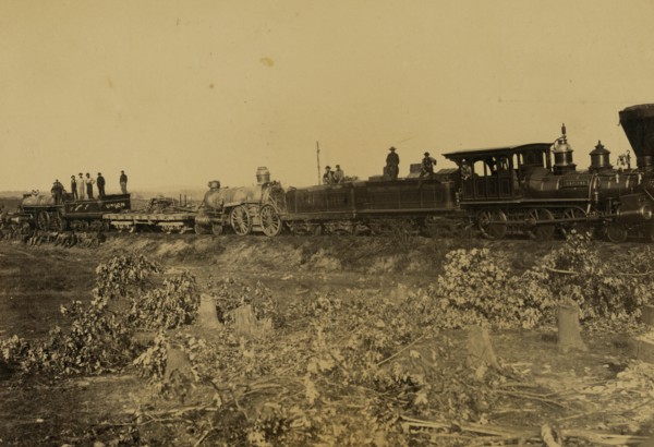 Wreck on the track, ready for transportation to Alexandria.  1863