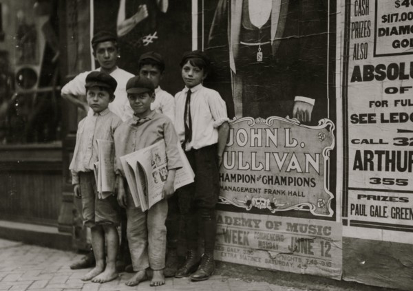 Newsboys in Norfolk, Virginia 1912