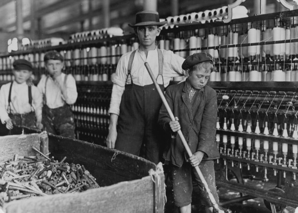 Sweeper and Doffer Boys, Lancaster Mills (Cotton). 1908