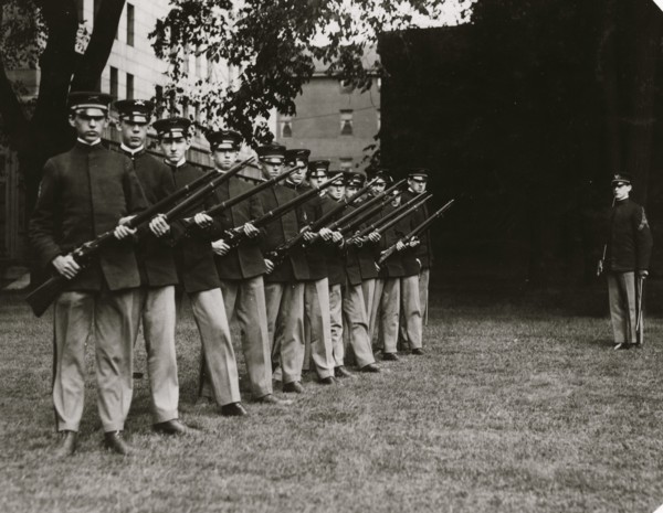 High School Cadets Drill at Technical High 1916