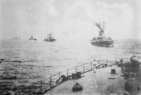 Japanese Fleet Advances Against the Russians 1904