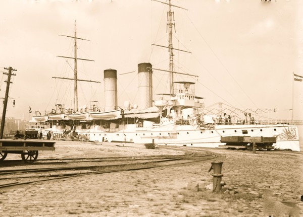 The ship "Utrecht" of Holland, at pier 1909