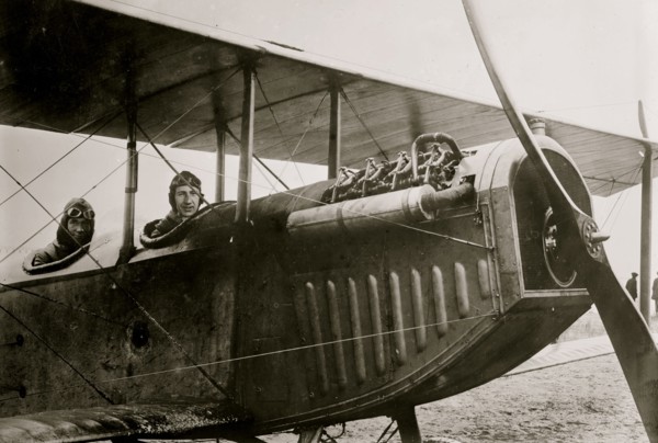 Vernon Castle [in plane]