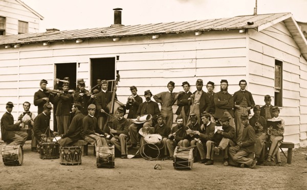 Washington, D.C. Drum Corps of 10th Veteran Reserve Corps at leisure 1865