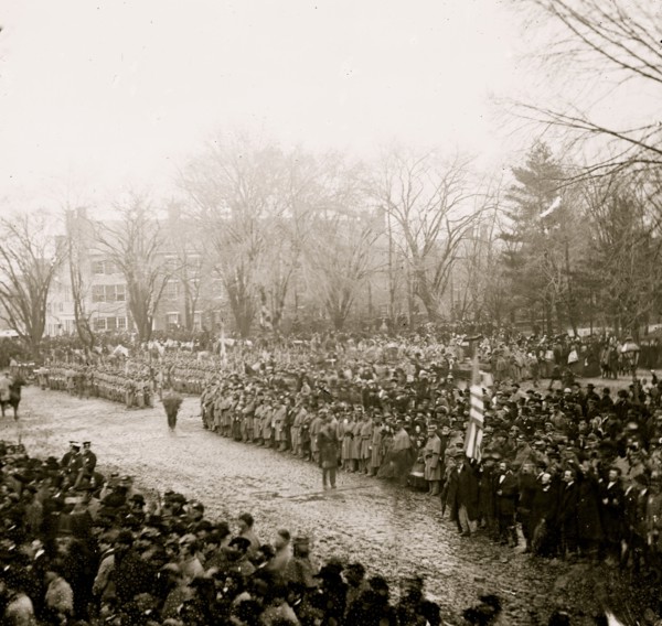 Washington, District of Columbia. Crowd at President Abraham Lincoln's second inauguration 1865
