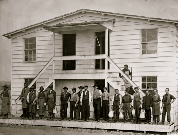 Washington, District of Columbia. Mess house at government stables 1865