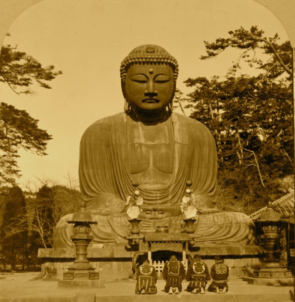 Worshipping at Buddhist Shrine 1902