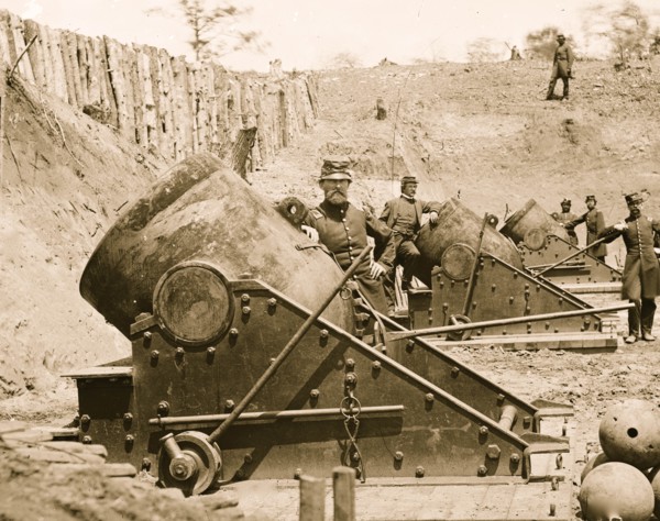 Yorktown, Virginia. Battery No. 4 mounting 13-inch mortars. South end 1863
