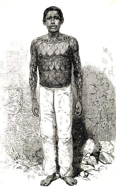 History and origins of tattooing tattoos of a native of Brazil