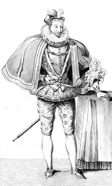French vintage clothes Henri kingdom III XVI century King France