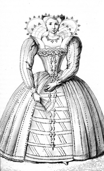French vintage clothes Henri kingdom III XVI century King France Louise De Lorraine