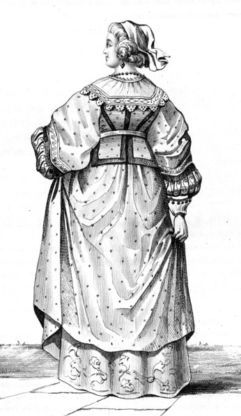French vintage clothes XVI century King France Luis kingdom XIII King of France Navarre Louis XIII Charlotte Saumaise De Chazan