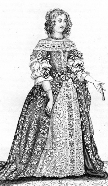 French vintage clothes XVI century King France Luis kingdom XIV Louis XIV Navarre Queen Marie D' Autriche