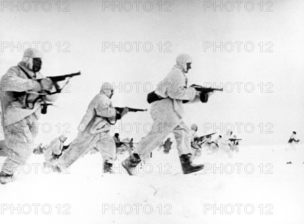 world war ll: soviet counter-offensive, dec, 1941, western front (north moscow region?).