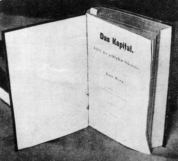 The title page of the first german edition of 'das kapital' by karl marx (hamburg, 1867).