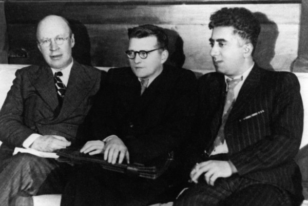 Soviet composers (l to r), sergei prokofiev, dmitri shostakovich, and aram khachaturian.