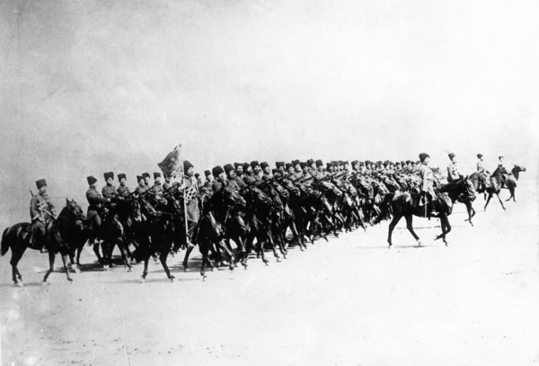 Russian cossacks during crimean war, mid-1800s.