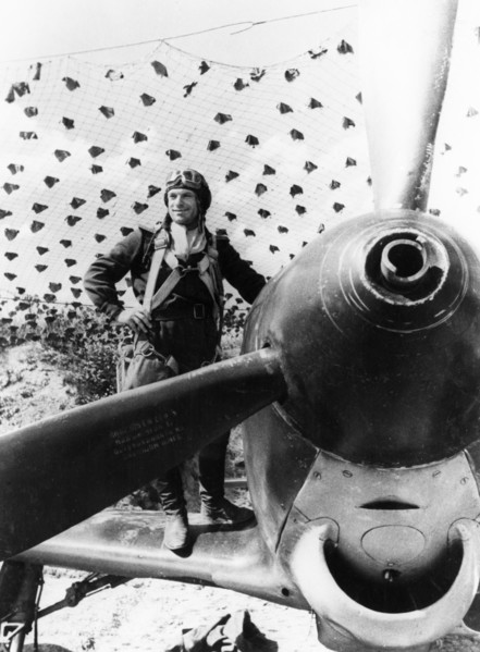 World war 2, soviet air force pilot, kankeshev ahmet haptal from the north caucasus, about to climb into a yakovlev yak-9 fighter, he shot down 6 german planes in 9 days near kuban.