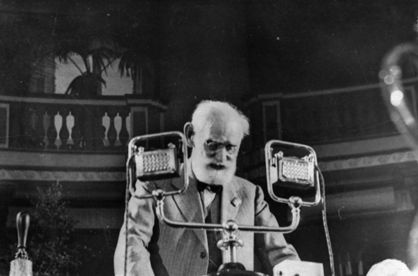 Professor ivan pavlov opening the 16th physiologists congress at the uritsky palace in leningrad, august 1935.