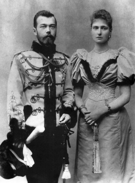 The royal couple of russia, tsar nicholas ll and tsarina alexandra fyodorovna.