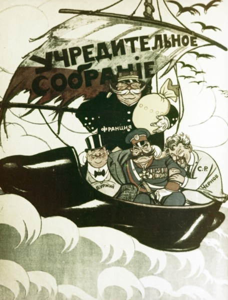 Constituent assembly' a soviet political poster by v, deni, 1921.